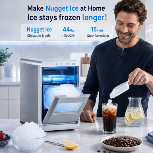 Ice Maker Countertop, 3 Ice Cube Sizes - for Party/Bar/Home/Office