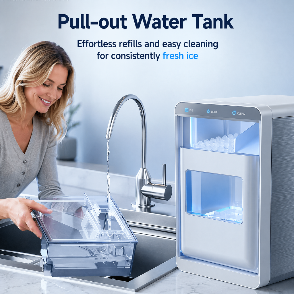 Ice Maker Countertop, 3 Ice Cube Sizes - for Party/Bar/Home/Office