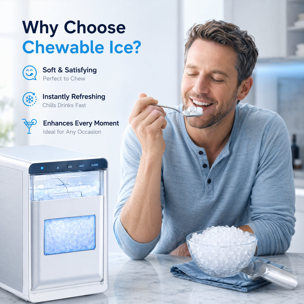 Ice Maker Countertop, 3 Ice Cube Sizes - for Party/Bar/Home/Office